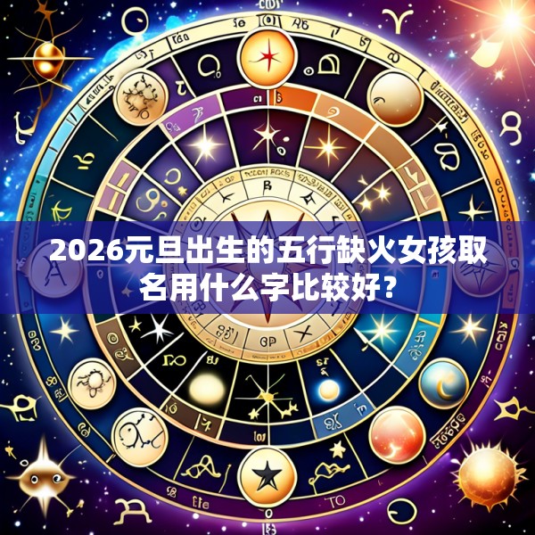2026元旦出生的五行缺火女孩取名用什么字比较好?