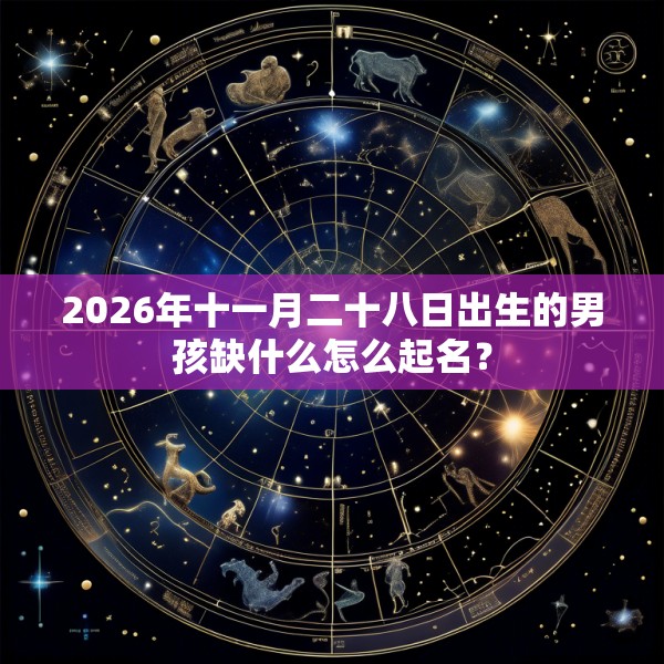 2026年十一月二十八日出生的男孩缺什么怎么起名？