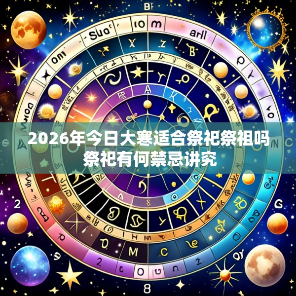 2026年今日大寒适合祭祀祭祖吗 祭祀有何禁忌讲究