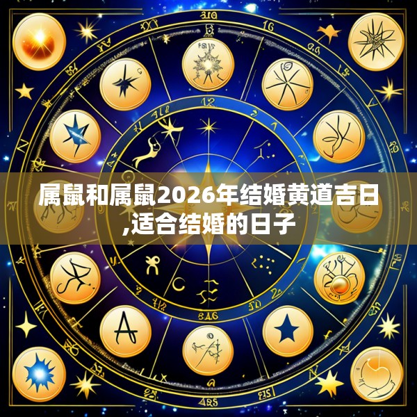 属鼠和属鼠2026年结婚黄道吉日,适合结婚的日子