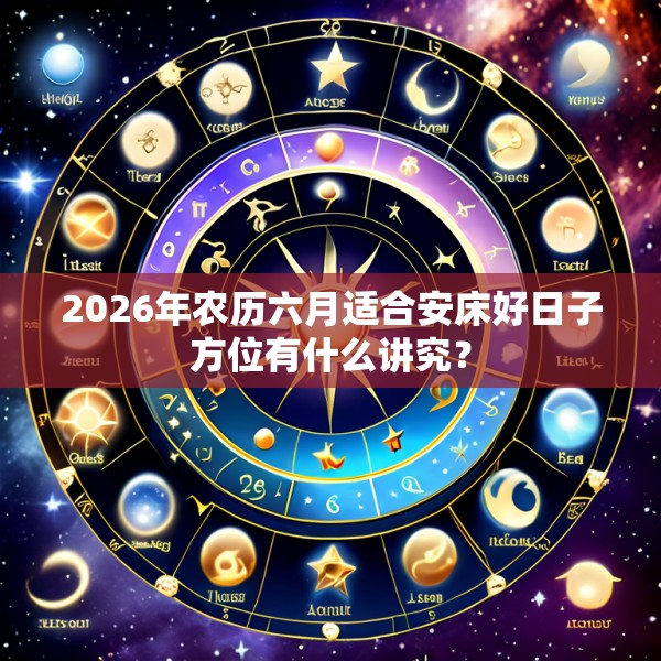 2026年农历六月适合安床好日子方位有什么讲究?