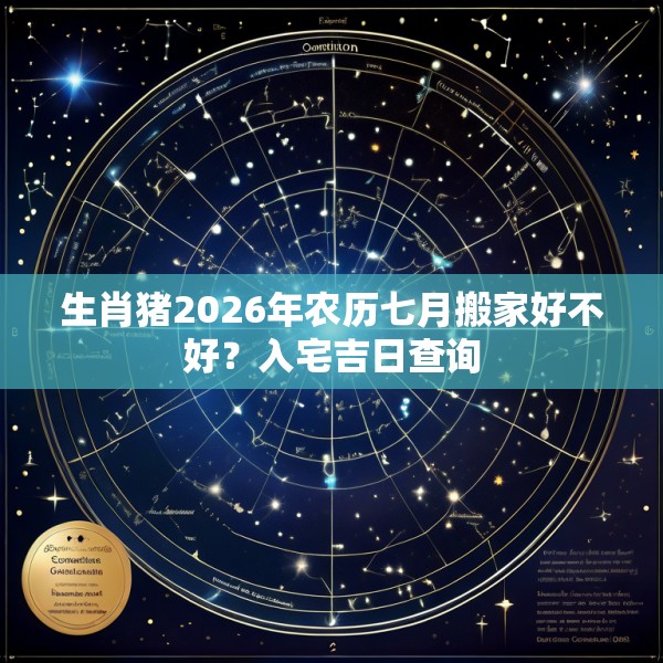 生肖猪2026年农历七月搬家好不好？入宅吉日查询