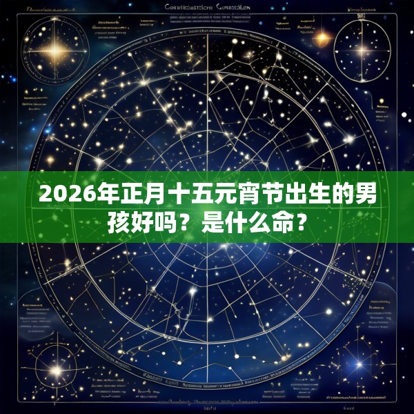 2026年正月十五元宵节出生的男孩好吗?是什么命?