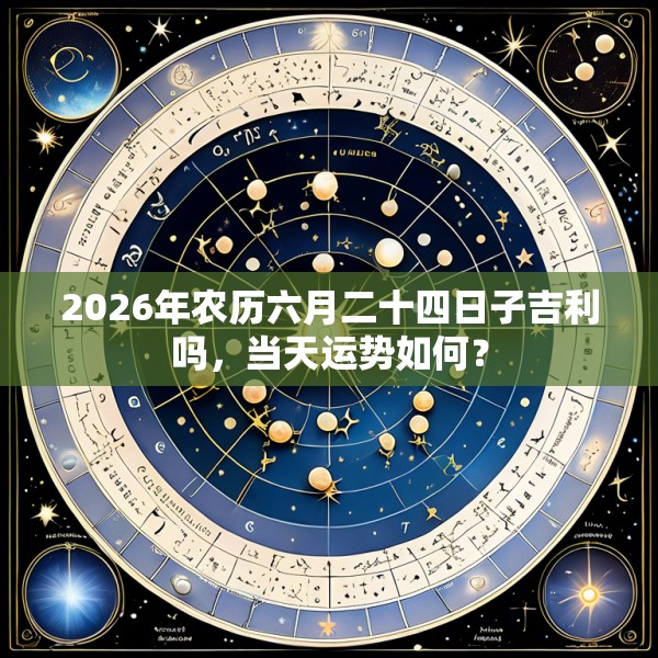 2026年农历六月二十四日子吉利吗，当天运势如何？