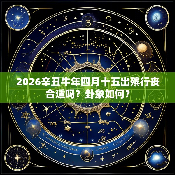 2026辛丑牛年四月十五出殡行丧合适吗?卦象如何?