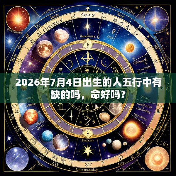 2026年7月4日出生的人五行中有缺的吗，命好吗？