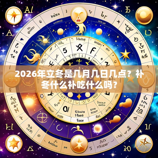 2026年立冬是几月几日几点?补冬什么补吃什么吗?