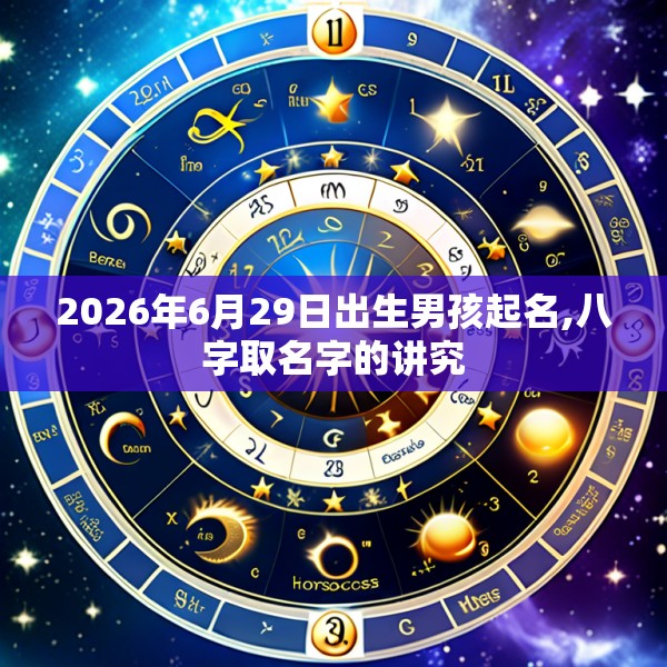 2026年6月29日出生男孩起名,八字取名字的讲究