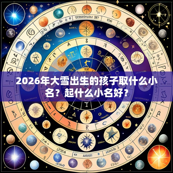 2026年大雪出生的孩子取什么小名？起什么小名好？