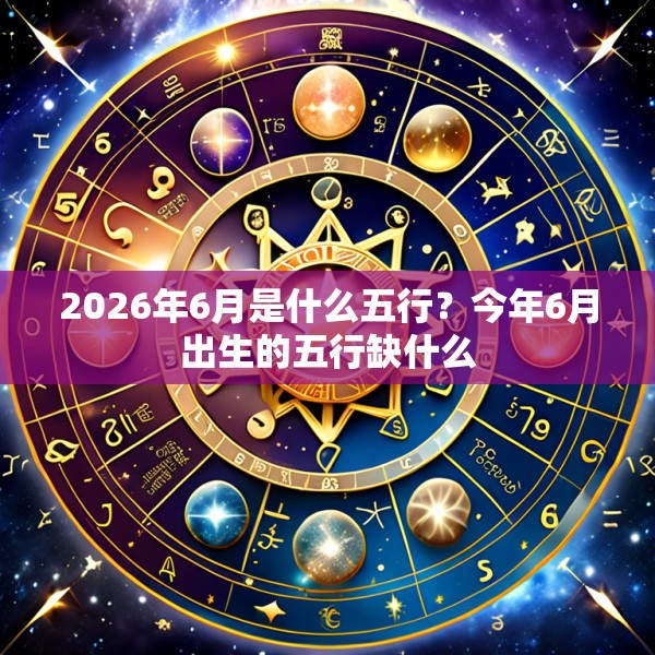 2026年6月是什么五行?今年6月出生的五行缺什么