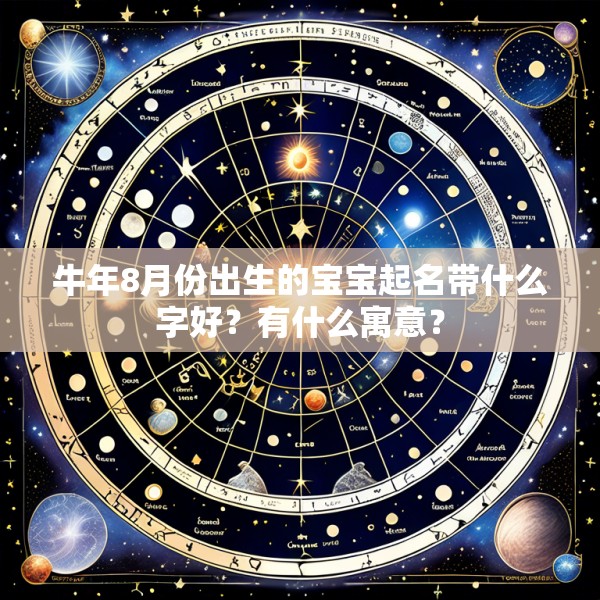 牛年8月份出生的宝宝起名带什么字好？有什么寓意？