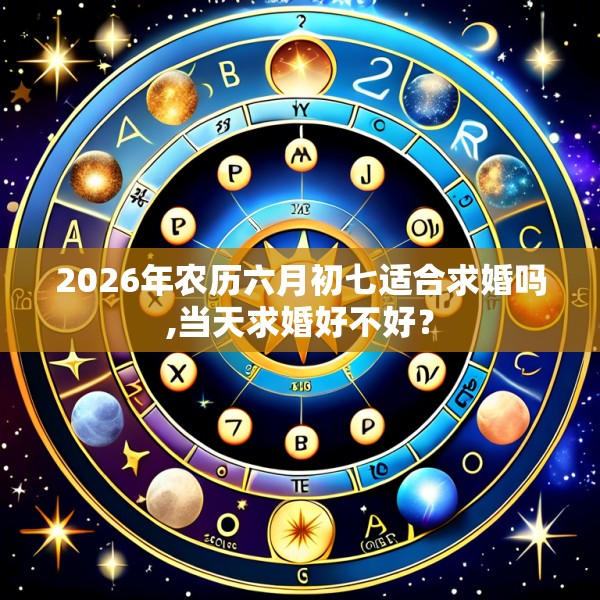 2026年农历六月初七适合求婚吗,当天求婚好不好？