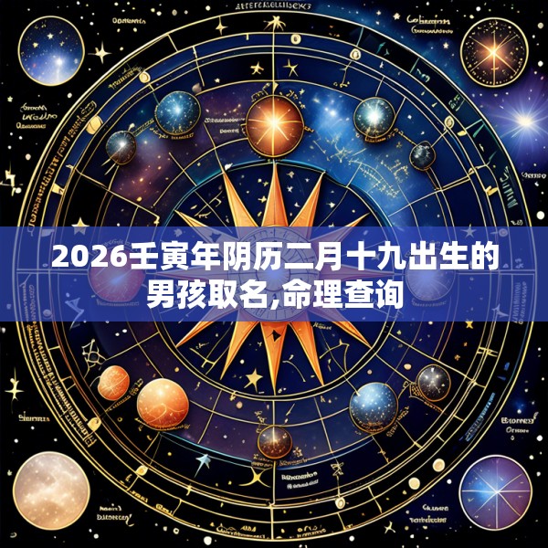 2026壬寅年阴历二月十九出生的男孩取名,命理查询