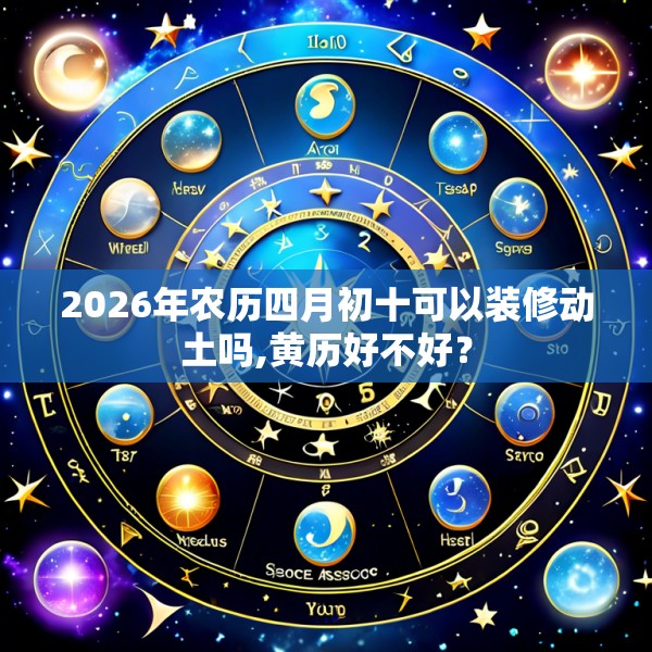 2026年农历四月初十可以装修动土吗,黄历好不好？