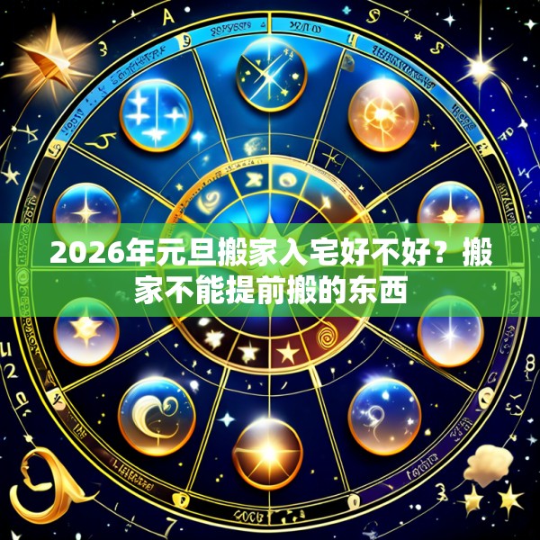 2026年元旦搬家入宅好不好?搬家不能提前搬的东西