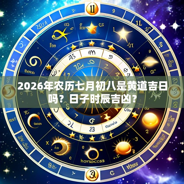 2026年农历七月初八是黄道吉日吗？日子时辰吉凶？