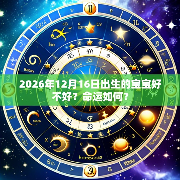 2026年12月16日出生的宝宝好不好?命运如何?