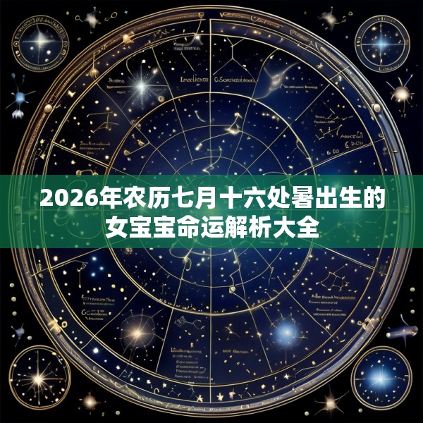 2026年农历七月十六处暑出生的女宝宝命运解析大全
