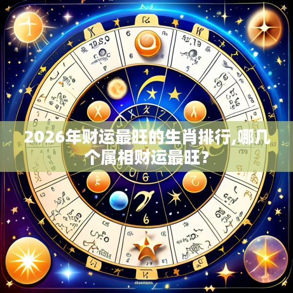 2026年财运最旺的生肖排行,哪几个属相财运最旺？