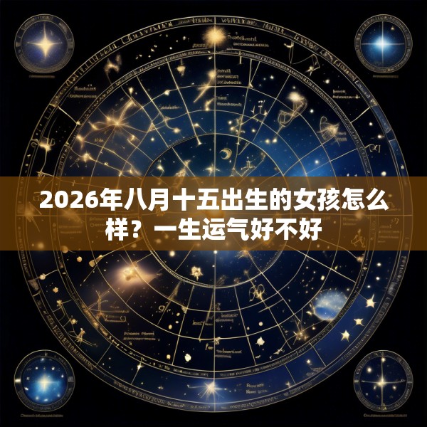 2026年八月十五出生的女孩怎么样？一生运气好不好