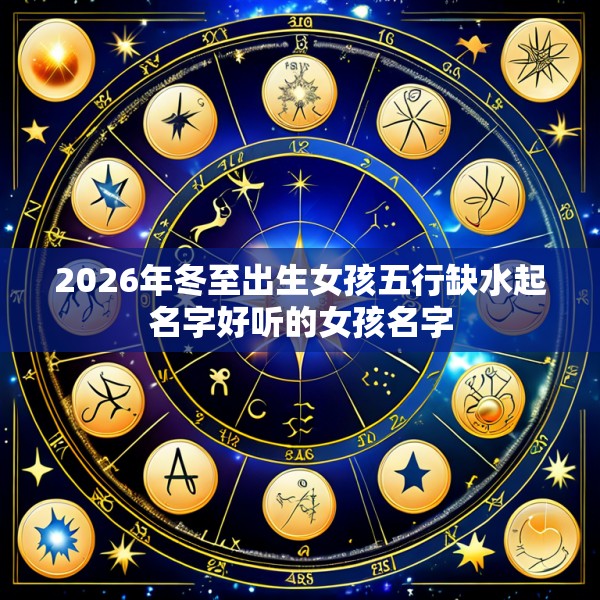 2026年冬至出生女孩五行缺水起名字好听的女孩名字