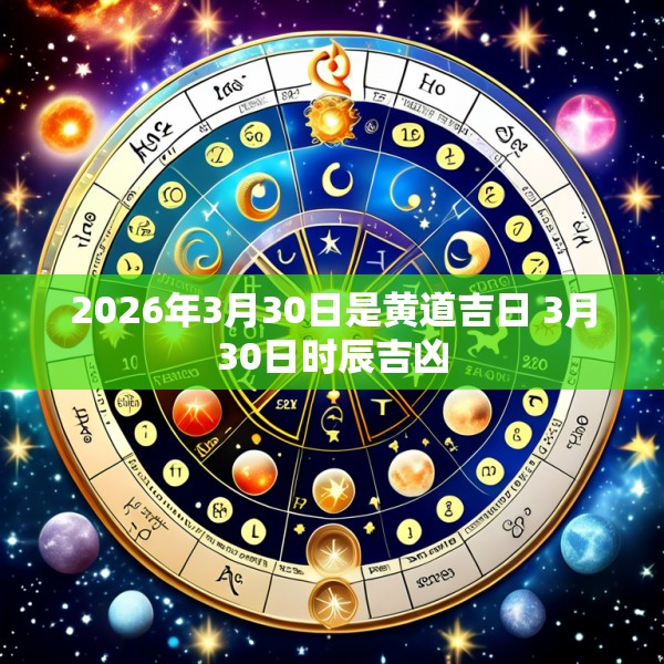 2026年3月30日是黄道吉日 3月30日时辰吉凶