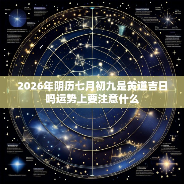 2026年阴历七月初九是黄道吉日吗运势上要注意什么