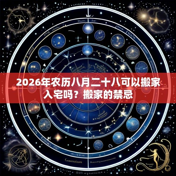 2026年农历八月二十八可以搬家入宅吗？搬家的禁忌