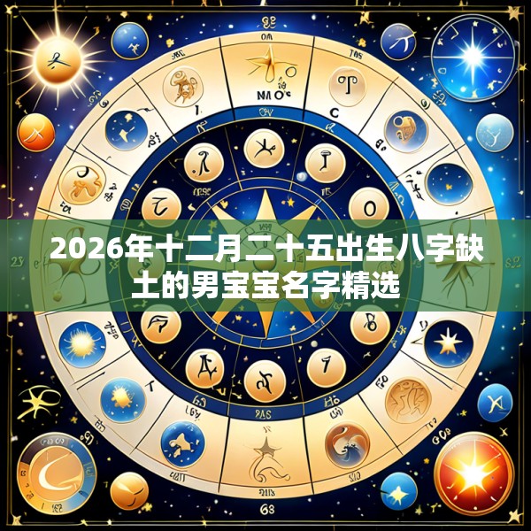 2026年十二月二十五出生八字缺土的男宝宝名字精选