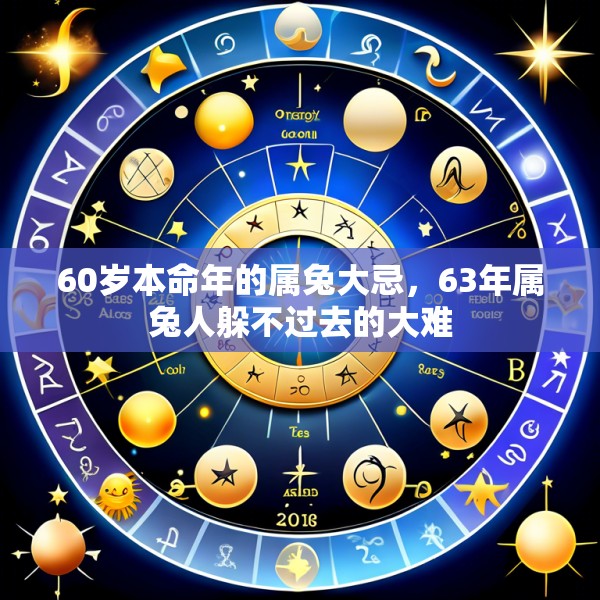 60岁本命年的属兔大忌，63年属兔人躲不过去的大难
