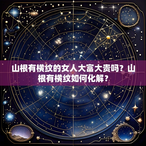 山根有横纹的女人大富大贵吗?山根有横纹如何化解?