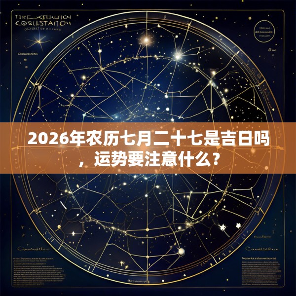 2026年农历七月二十七是吉日吗,运势要注意什么?