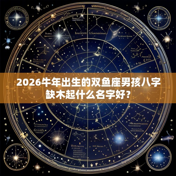 2026牛年出生的双鱼座男孩八字缺木起什么名字好？