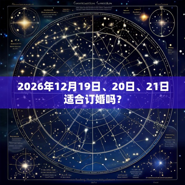 2026年12月19日、20日、21日适合订婚吗?