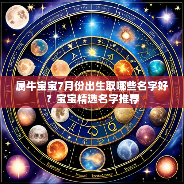 属牛宝宝7月份出生取哪些名字好？宝宝精选名字推荐