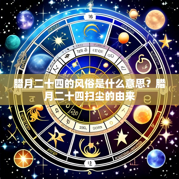 腊月二十四的风俗是什么意思?腊月二十四扫尘的由来