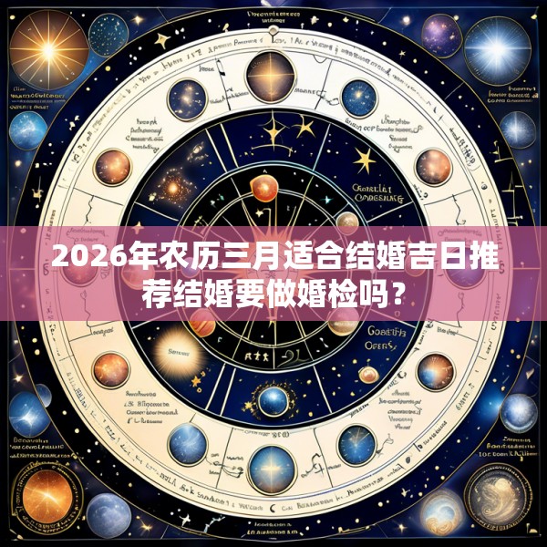 2026年农历三月适合结婚吉日推荐结婚要做婚检吗？