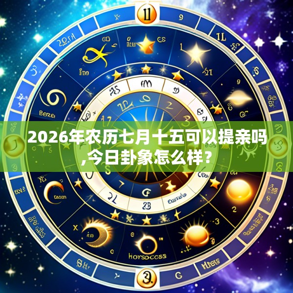 2026年农历七月十五可以提亲吗,今日卦象怎么样？