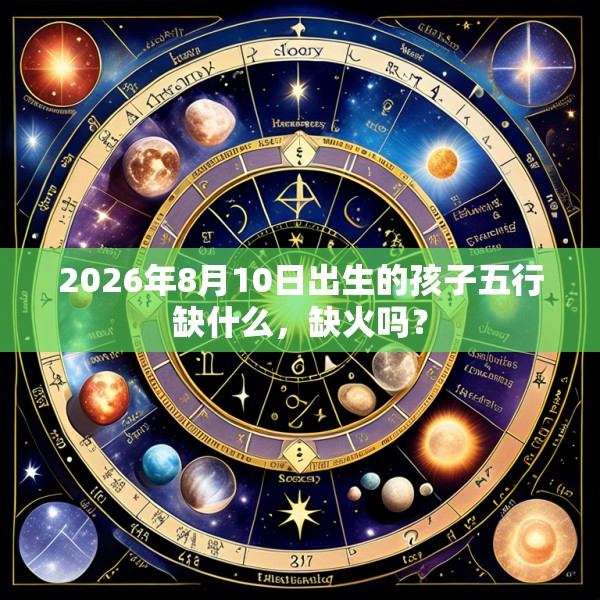 2026年8月10日出生的孩子五行缺什么，缺火吗？