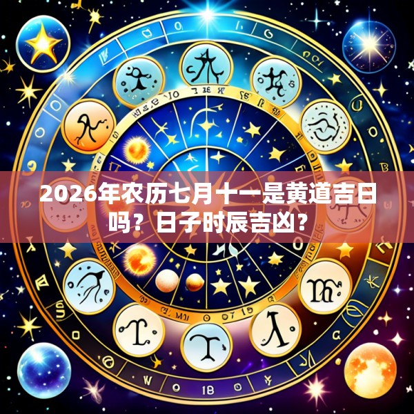 2026年农历七月十一是黄道吉日吗？日子时辰吉凶？