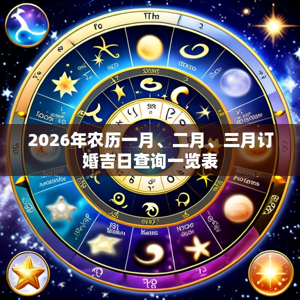 2026年农历一月、二月、三月订婚吉日查询一览表