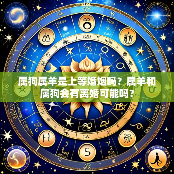 属狗属羊是上等婚姻吗?属羊和属狗会有离婚可能吗?