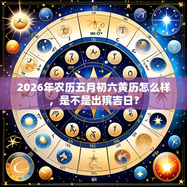2026年农历五月初六黄历怎么样，是不是出殡吉日？