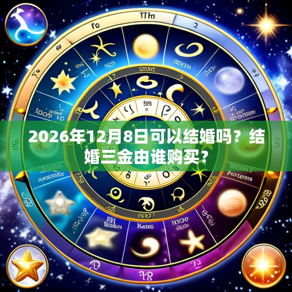 2026年12月8日可以结婚吗？结婚三金由谁购买？