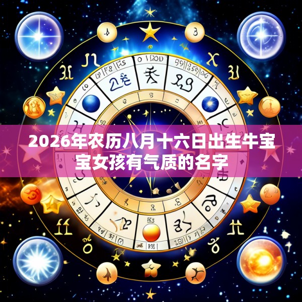2026年农历八月十六日出生牛宝宝女孩有气质的名字