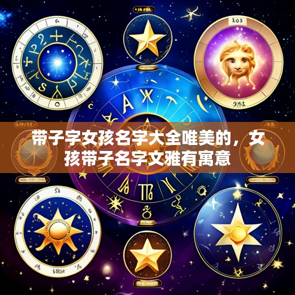 带子字女孩名字大全唯美的，女孩带子名字文雅有寓意