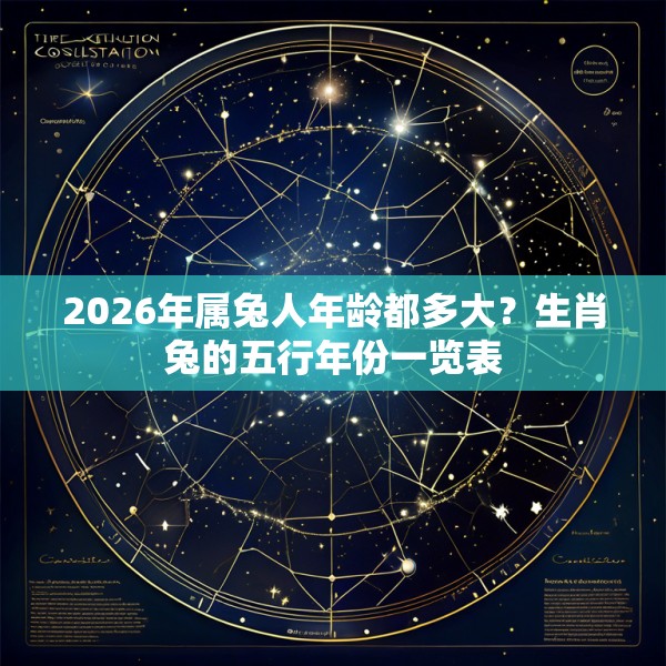 2026年属兔人年龄都多大？生肖兔的五行年份一览表