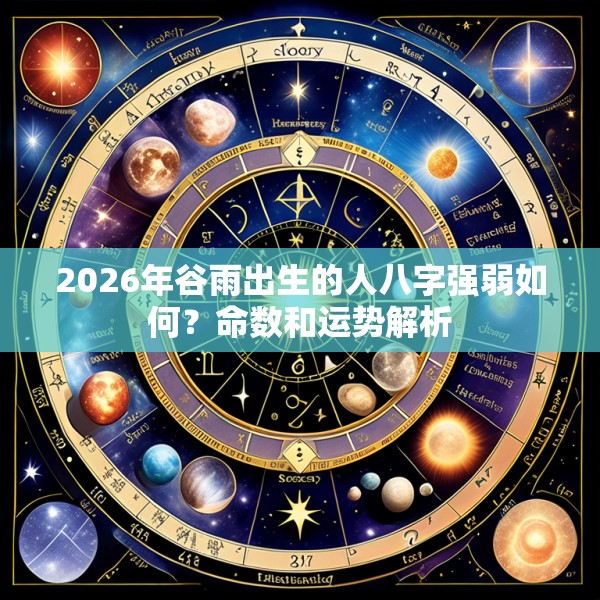 2026年谷雨出生的人八字强弱如何?命数和运势解析