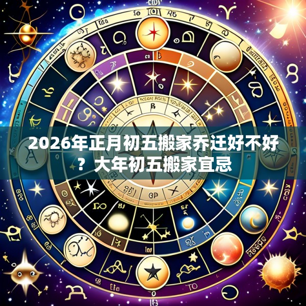 2026年正月初五搬家乔迁好不好？大年初五搬家宜忌