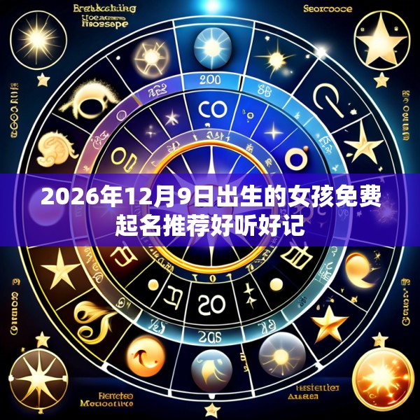 2026年12月9日出生的女孩免费起名推荐好听好记